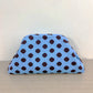 Polka Dot Knitted Kiss-Lock Clutch Bag