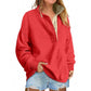Solid Color New Loose Button Pullover Sweatshirt