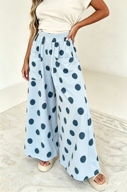 Polka Dot Wide Leg Pants