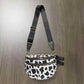 Checkered Crossbody Bag with Detachable Pouch