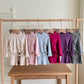 Girls' slim-fit solid color top and flared pants suit