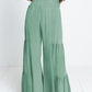 Boho Strappy Elastic Waist Wide Leg Pants