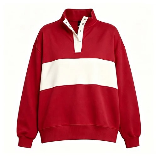 Custom Name Preppy Style Quarter-Snap Sweatshirt
