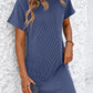 Ribbed Short Sleeve Pocket Dress-8 Colors