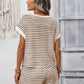 The Color-Blocked Striped Short Set
