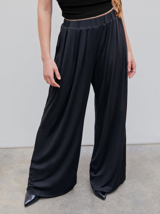 Full Size Stretch Wide Leg Pants