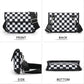 Chess Board Black Vintage Crossbody Bag Fanny Bag