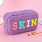 Plush Chenille Letter Cosmetic Bag