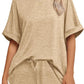 Laid-back Short Sleeve Boxy T-shirt & Short Casual Set