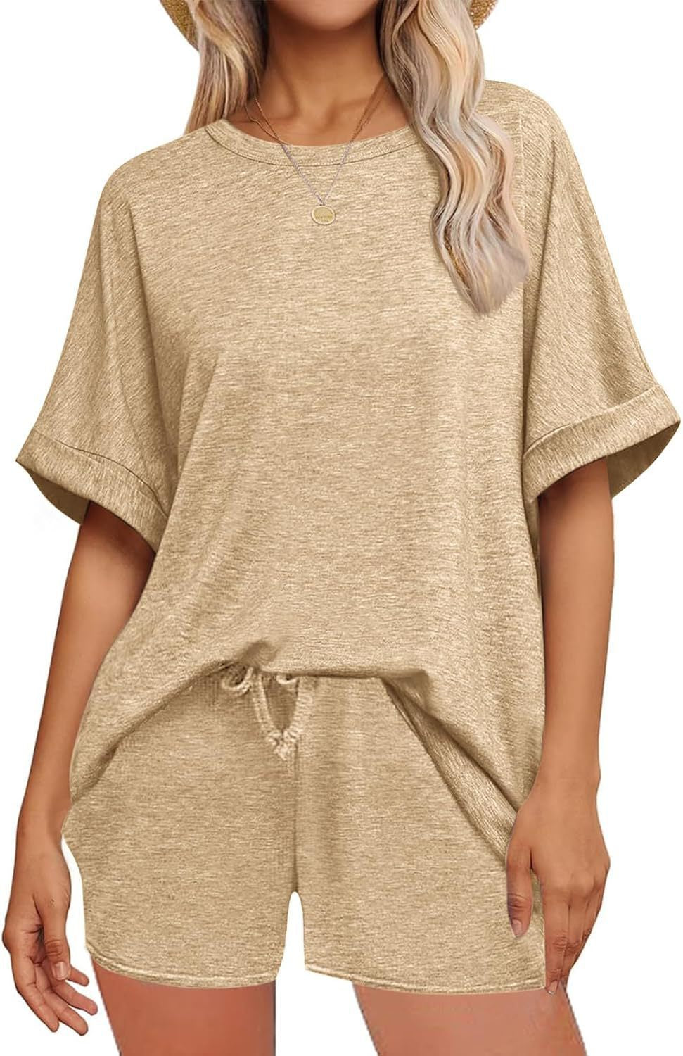 Laid-back Short Sleeve Boxy T-shirt & Short Casual Set