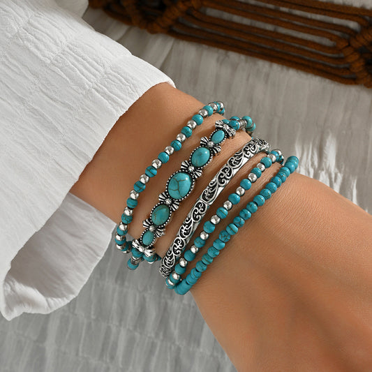 Turquoise Beaded Bracelet(MOQ:2)