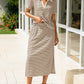 Maritime Stripe Polo and Maxi Skirt Co-Ord Set