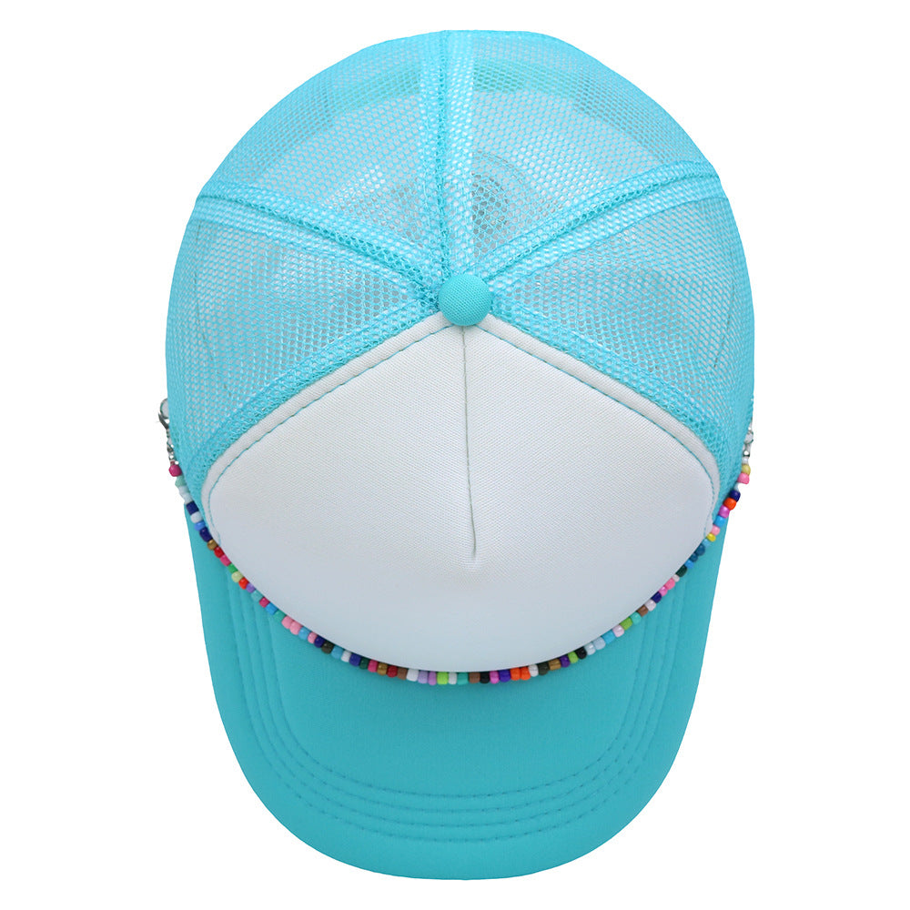 Multicolor Beaded Band Trucker Hat