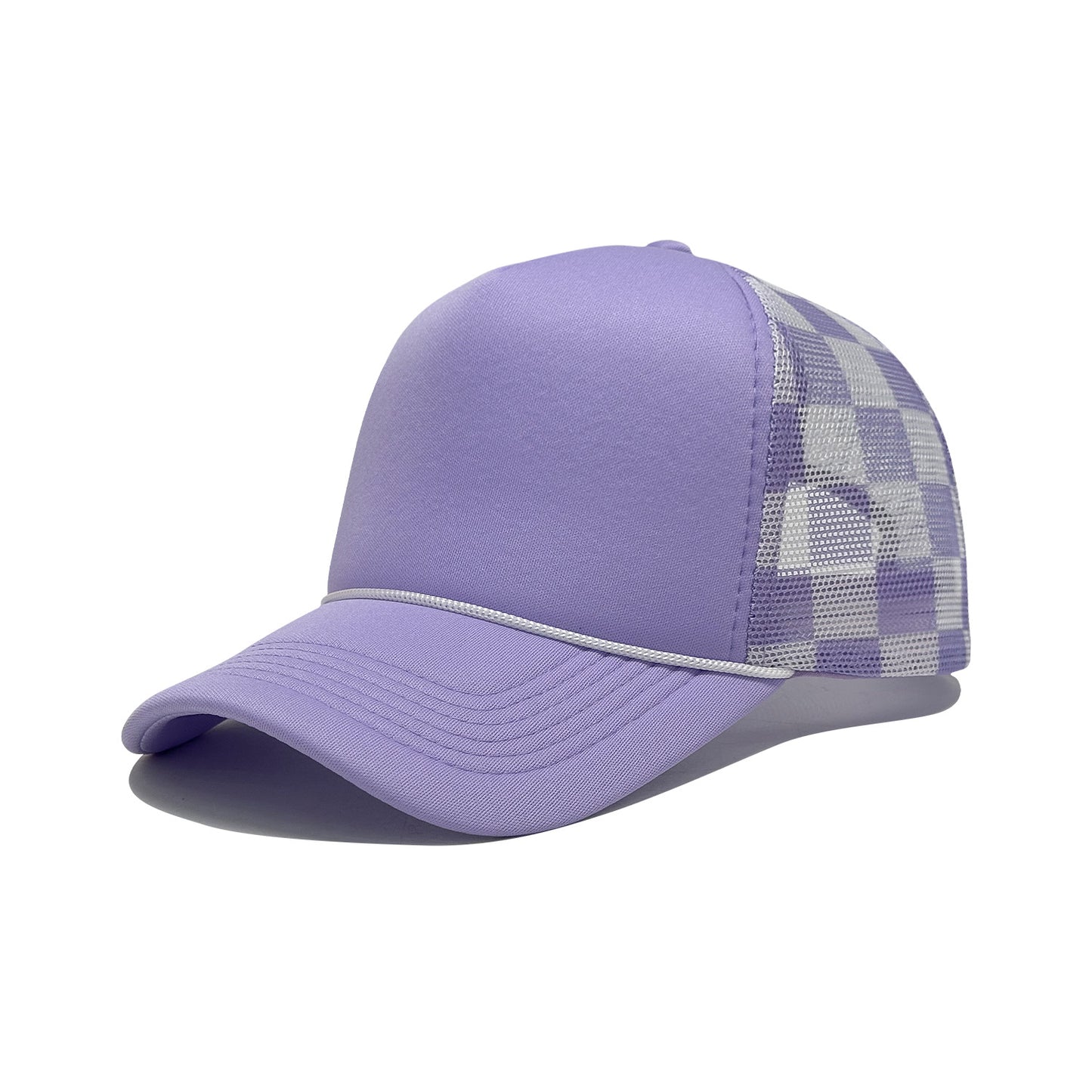 Checkered Foam Trucker Hat Blank