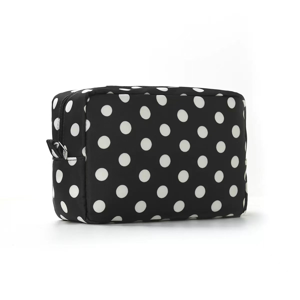 Custom Polka-Dot Color-Block Makeup Bag