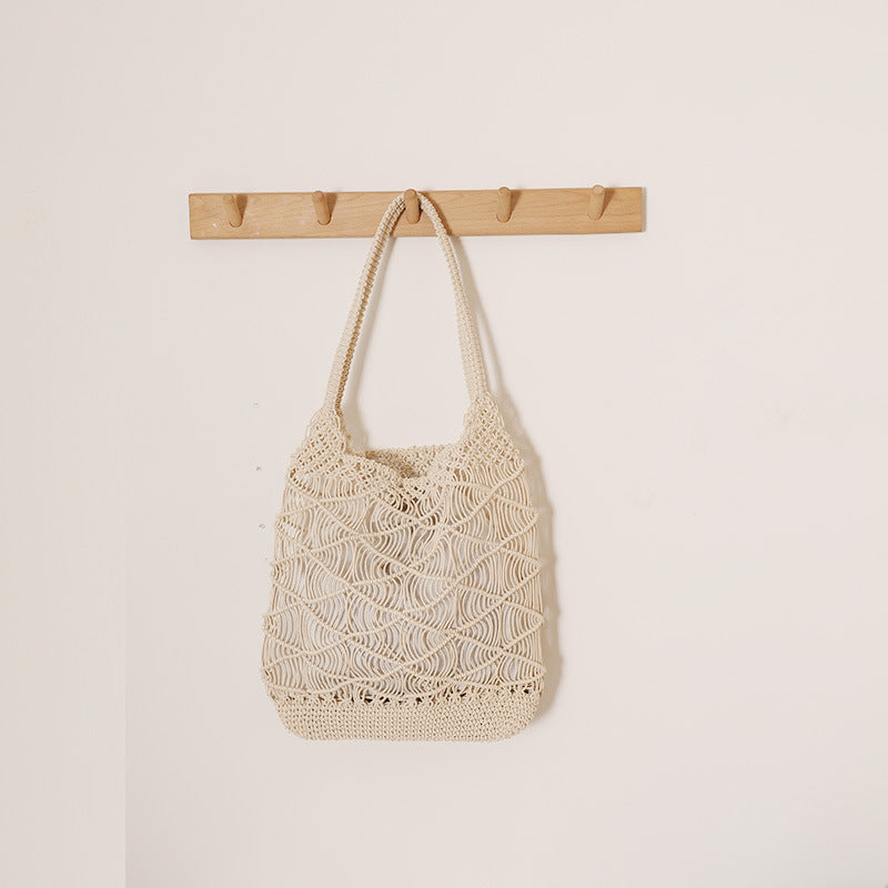 Rope Tote Bag Openwork Beach Bag