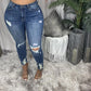 Women's High Waist Ripped Jeans