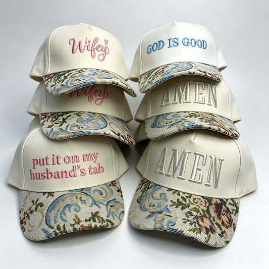 Retro Casual Hat with Distinctive Embroidery & Vintage Jacquard