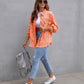 Long Raw Edge Ripped Denim Jacket