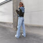 Cowboy Patchwork Hoodie for Women