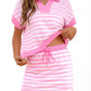 Earthy Stripe Polo and Skirt Co-Ord Set