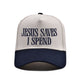 Embroidered JESUS SAVES I SPEND Baseball Cap