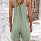 Solid Color Cotton and Linen Jumpsuit