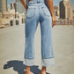 High Rise Straight Cuff Jeans