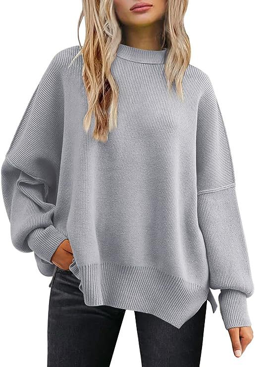 Crew Neck Batwing Sweater