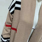 Striped Open Front Longline Sweater Cardigan