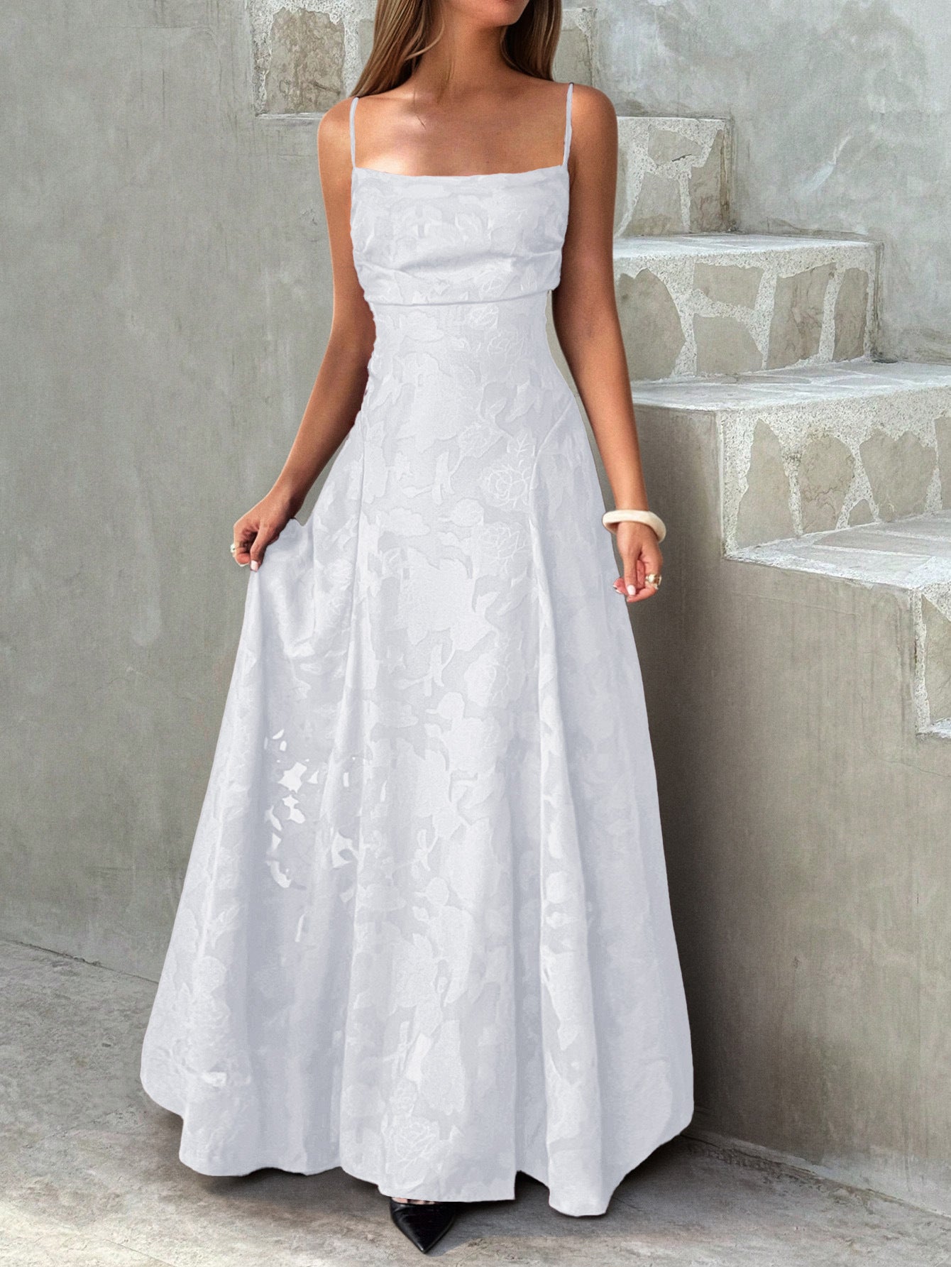 Floral Spaghetti Strap Maxi Dress