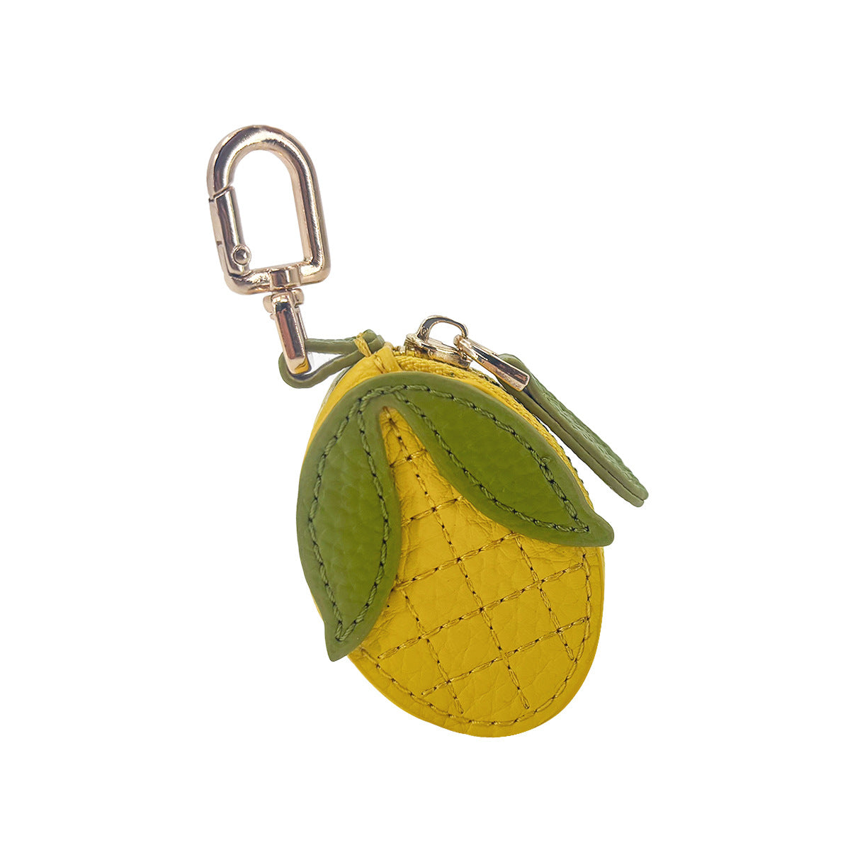 Fruit-Shaped Mini Coin Purse Keychain - Portable PU Leather Wallet & Bag Charm