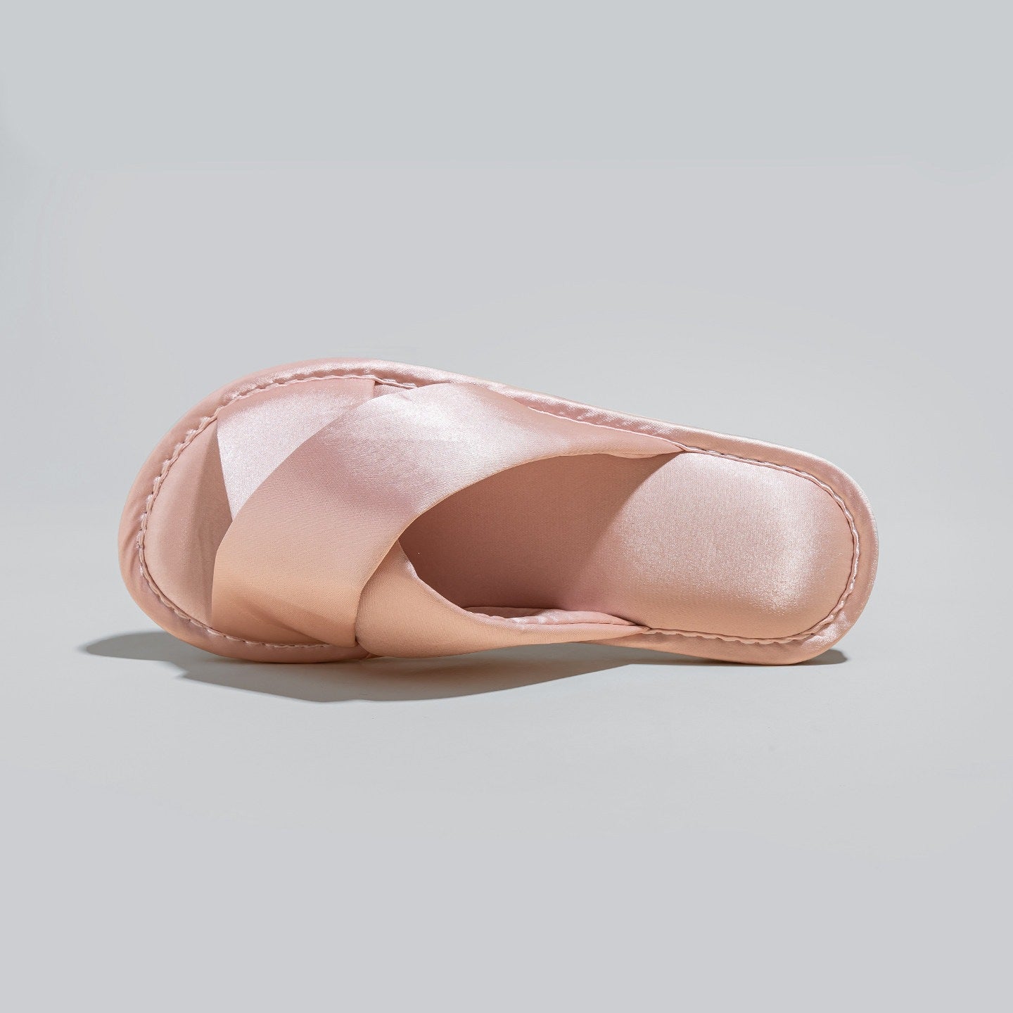 Women's Satin Cross-Strap Slide Slippers