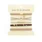 Boho 2-in-1 Hair Tie & Bracelet Set (5-Piece Pack)