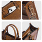 Vagan Leather Shoulder Bag with Adjustable Geometric Strap