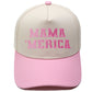 Embroidered "MAMA MERICA" Trucker Hat – Color-Block Structured Baseball Cap
