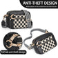 Checkered Crossbody Bags-Upgraded Anti-Theft Buckle