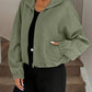 Chic Geometric Textured Zip Up Jacket
