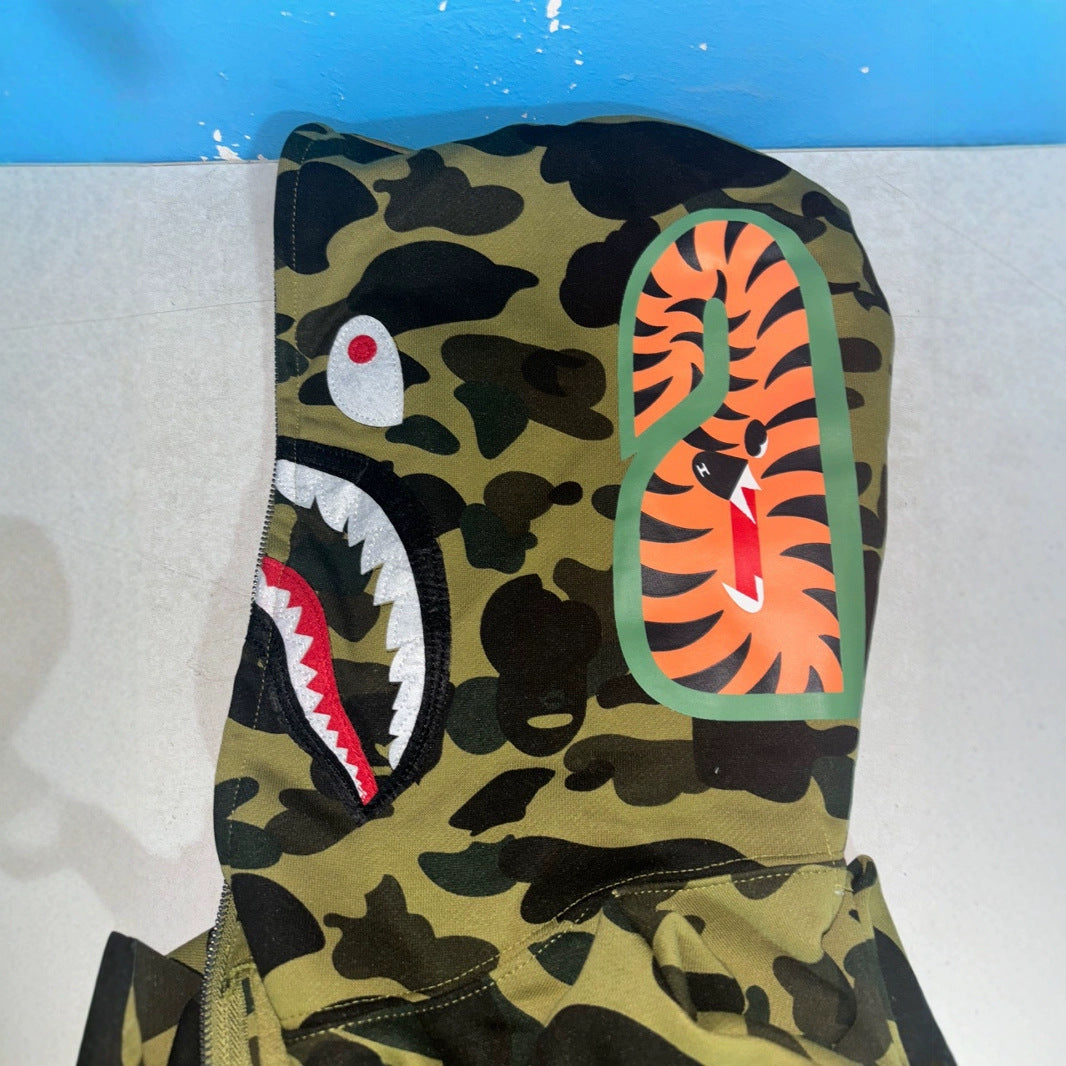 Fleece Hoodie Multi-color Ape Head Coat