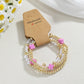 4-Piece Set Of Beaded Elastic Bracelets