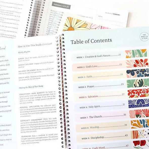 The Bible In A Year A 52-Week Journey Bible Notebook