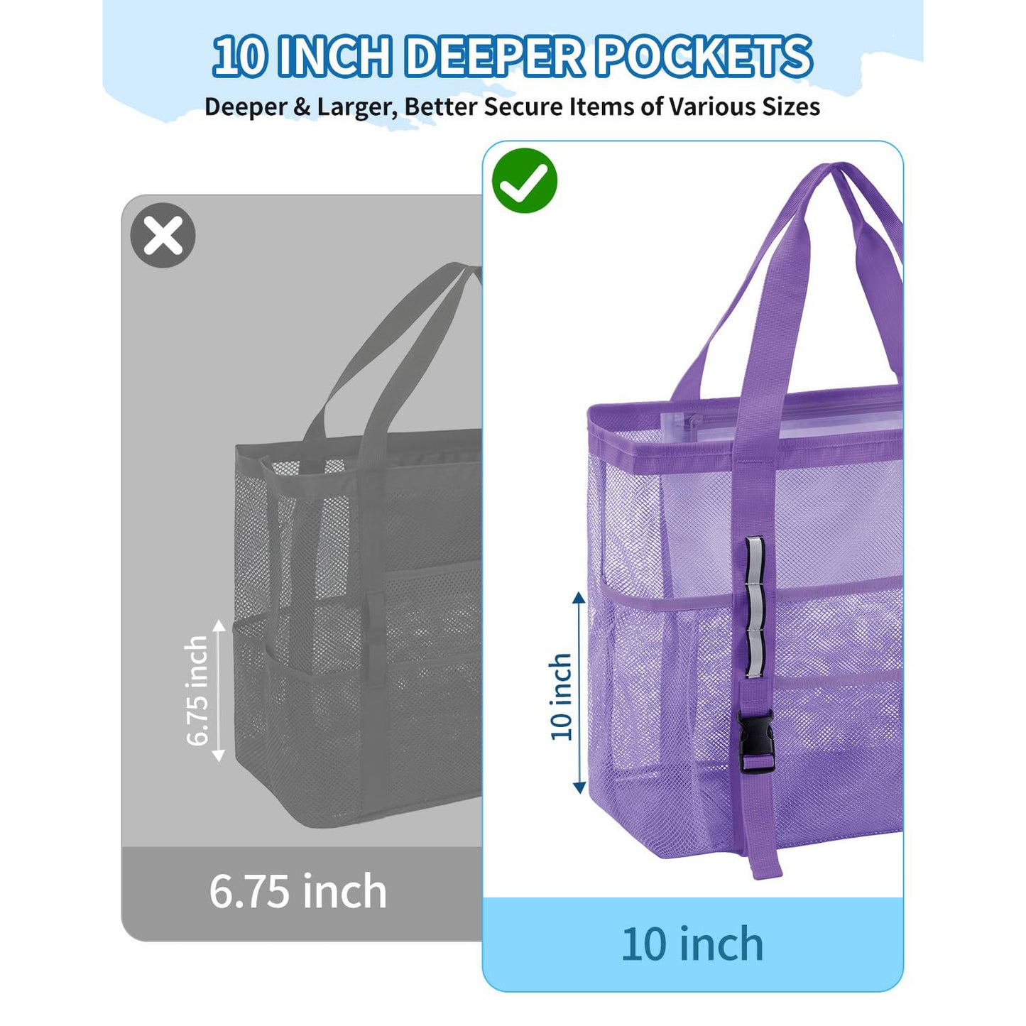Large Mesh Beach Tote & Utility Bag