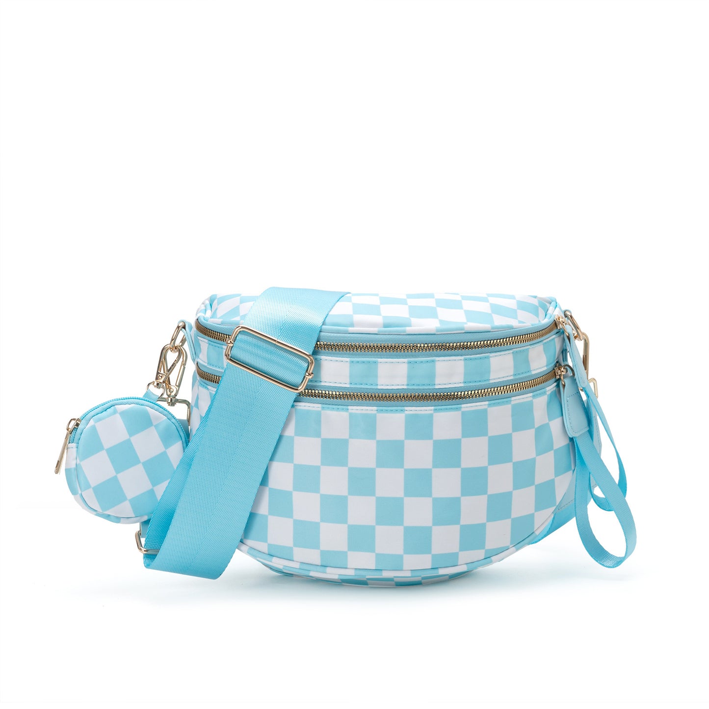 Nylon Crossbody Bags Bum Bag with Detachable Coin Pouch
