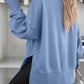 Side-slit Panelled Crew-neck Sweatshirt