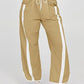 Retro Contrast Side Stripe Wide Leg Track Pants