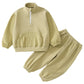 Children's Cozy Half-Zip Fleece Loungewear Set