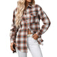 Loose Plaid Pocket Shirt for Women