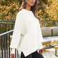 Crew Neck Batwing Sweater