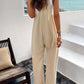 V Neck Loose Pockets Cami Jumpsuit