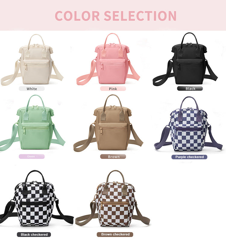 Mini Waterproof Oxford Backpack Travel Crossbody Bag